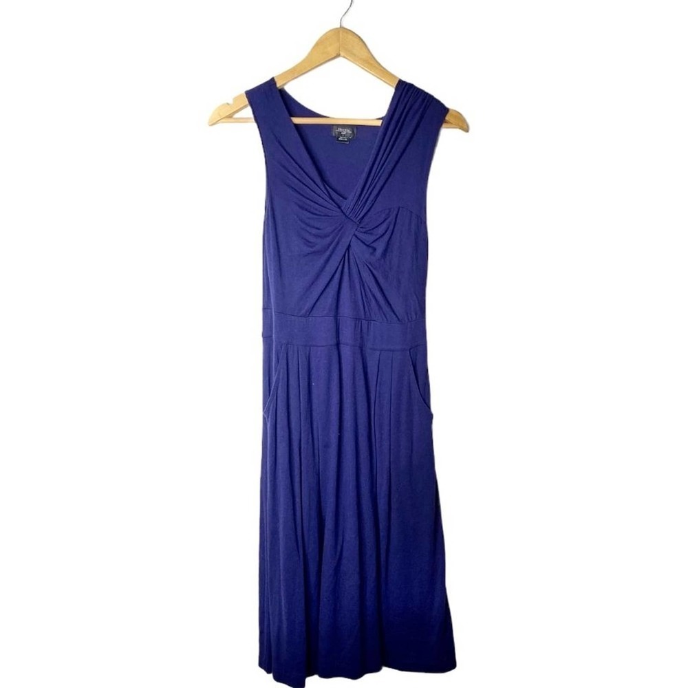 Anthropologie Deletta Dress V Neck Pockets Small